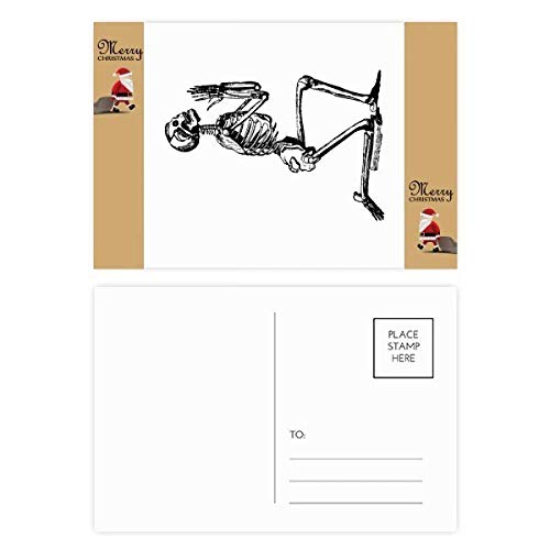 Cartes de remerciement squelette (lot de 20) au format carte postale pour un message unique