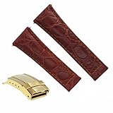 Ewatchparts LEATHER WATCH BAND STRAP COMPATIBLE WITH ROLEX DAYTONA SHORT #2DG BLACK,TAN,GREEN GOLD