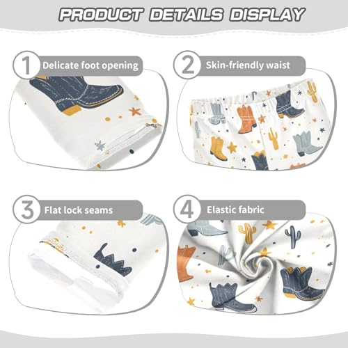 Cute Cowboy Boots Girls Leggings Soft Stretch Workout Yoga Dance Pants for Kids Casual Tights3