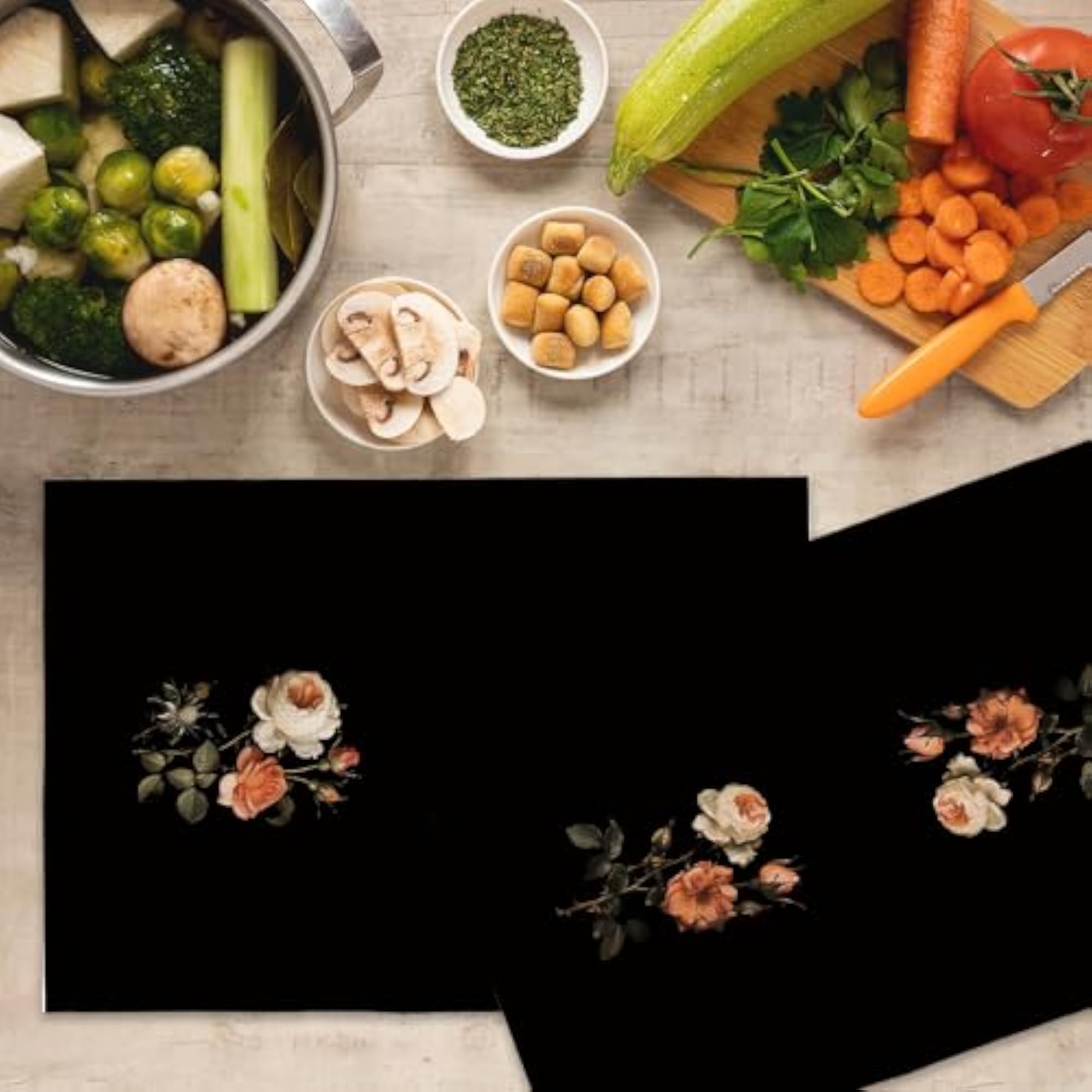 Spring Retro Floral Kitchen Towels Set of 2