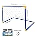 Cunlvyyds Kids Football Goal 4Pcs Set, Portable Safe Plastic Toddler Football Goal Set with Two Goals, Football, Pump, Educational Sport-Fostering Goal Post for Kids Toddlers Kids Football Goal