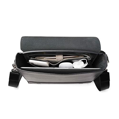 Bolso mensajero de cuero artesanal para laptop 13" miniatura 3