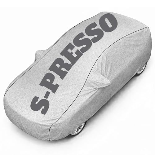 Image of Superior Grade Quality S-Presso Cover (All Variants) Car Body Cover - 100% Waterproof Custom Fit with Mirror Pockets | Triple-Stitched Elastic Design, Heat Reflective, Anti-Dust, All-Weather