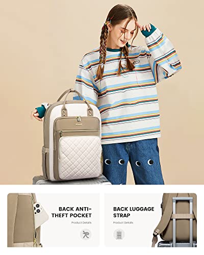 Image of LOVEVOOK Laptop Backpack for Women, Stylish Backpack Purse with USB Port for Travel Work Commuter, Lightweight Casual Daypacks, Nurse Teacher Computer Bag, College Bookbag, Fit 15.6 inch Laptop