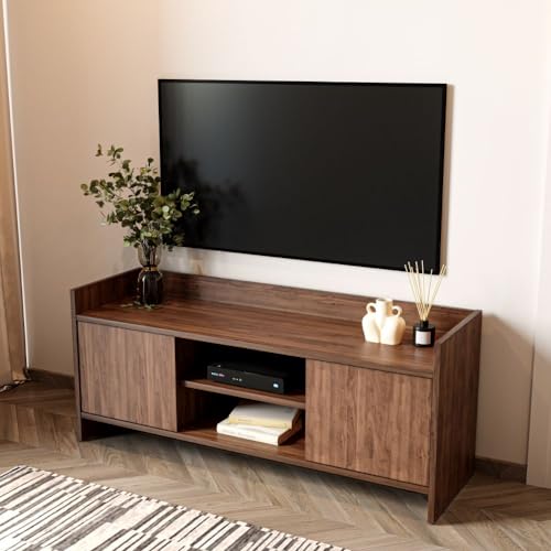 Wakefit TV Unit for Living Room | TV Stand Table with 2 Door & Op...