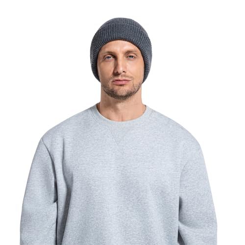 Image of Beanie for Men Women Warm Winter Hat Windproof Thick Knitted Cuffed Unisex Skull Cap