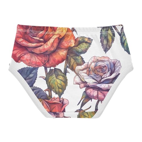 Cotton Girls Underwear Toddlers Roses Crayons Floral Cute Panties Girl Aesthetic Undies Kids Briefs 2t2