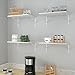 Dushikent Deep Floating Wall Shelves - 4 Sets of 12 Inch Wide White Wood Shelves for Bathroom, Bedroom, Kitchen, Living Room