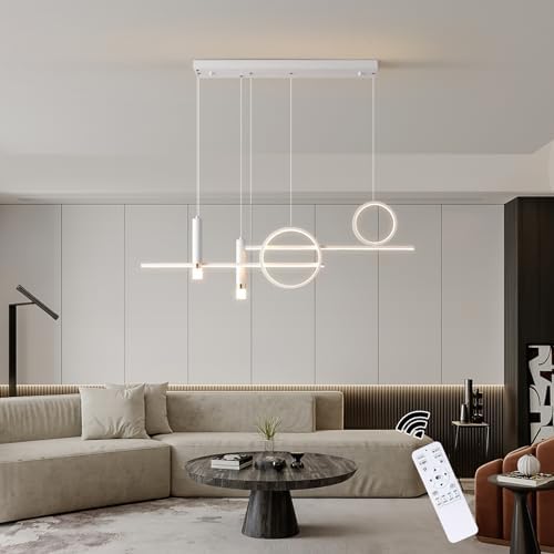 Plafonnier Suspendu LED Hofstein – Blanc, Métal, Design Moderne, Pour Salon Ou Chambre