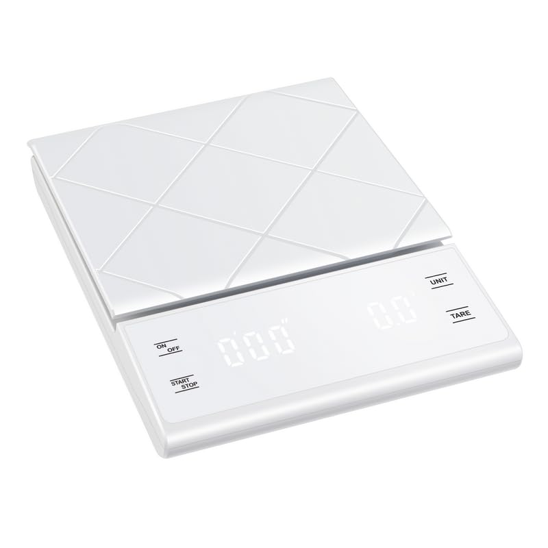 Miniatura 6 de Báscula de café, función de temporizador, pantalla digital, peso máximo 6.6 lbs, precisión 0.00 oz, con almohadilla aislante, báscula de cocina