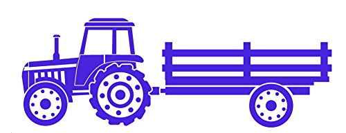 EmmiJules Adhesivo decorativo para pared (155 x 55 cm), diseño de tractor Cover