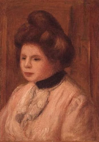 Toile Portrait de dame Renoir 60x90cm pour décoration salon