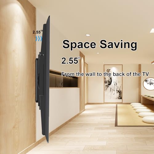 JXMTSPW TV Wall Bracket for Most 42-85 Inch LCD LED Flat Curved TVs up to 85kg, Low Profile Tilt Bracket, Heavy Duty Television Wall Mount with Max VESA 700x500mm, Universal Large TV Mount - Image 5