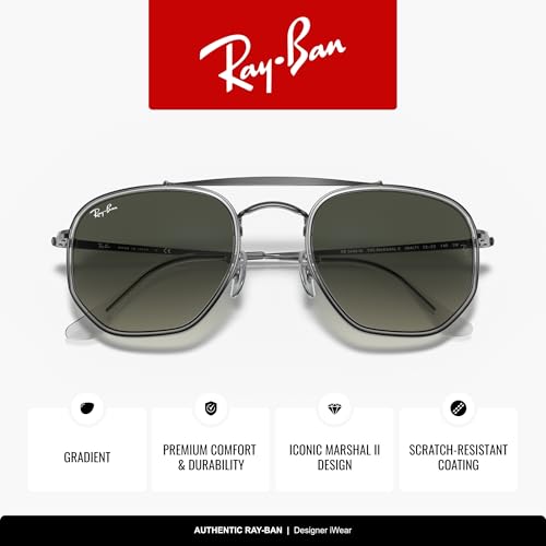 Image of Ray-Ban RB3648M The Marshal II Geometric Aviator Sunglasses for Men for Women