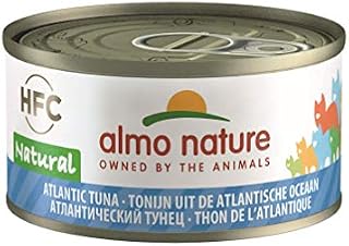 Almo Nature HFC Natural - Wet Cat Food with Atlantic Tuna (Pack of 24 x 70g Tins)