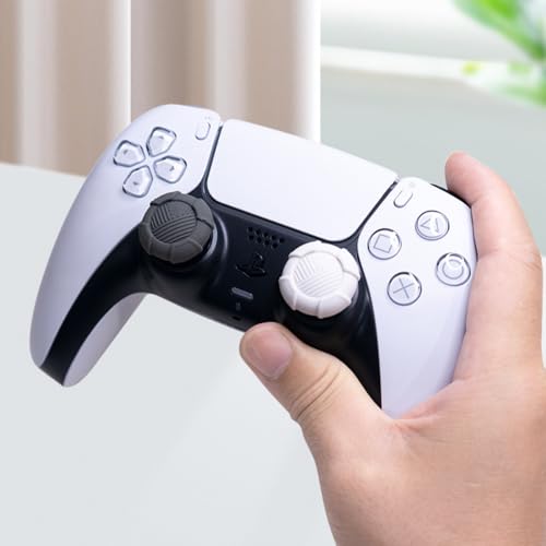 Image of PERFECTSIGHT Thumb Grip Caps for PS5 PS4 Xbox Series X /S Xbox One Switch PRO Controller Steam Deck 6 PCS Soft Rubber 3D Thumbsticks Button Joystick Cover Set, Black 6