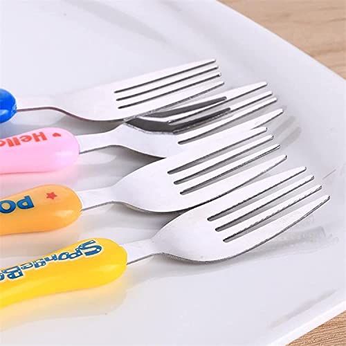 Image of Set of 2 Pcs Random Color Dinnerware Set Travel Camping Cutlery Reusable Silverware with Spoon Fork and Portable Case Box (Multicolor)