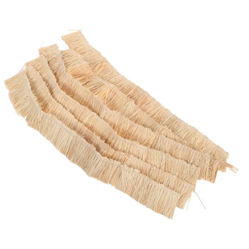 NIYANGLE Lot de 6 Toits de Chaume Miniatures en Paille Artificielle 3x30 Cm pour Dioramas, Modélisme et Décoration Extérieure de Jardins Féeriques, Chaume...
