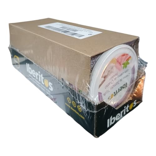 Iberitos Pack 6 Crema de Jamón York con Queso 250g | Crema para Untar | Sabor Suave y Cremoso | Ideal Desayunos, Aperitivos y Hostelería | Entrega 24h