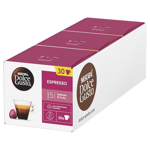 NESCAFÉ Dolce Gusto Espresso Coffee Pods (Pack of 3, Total 90 Capsules)