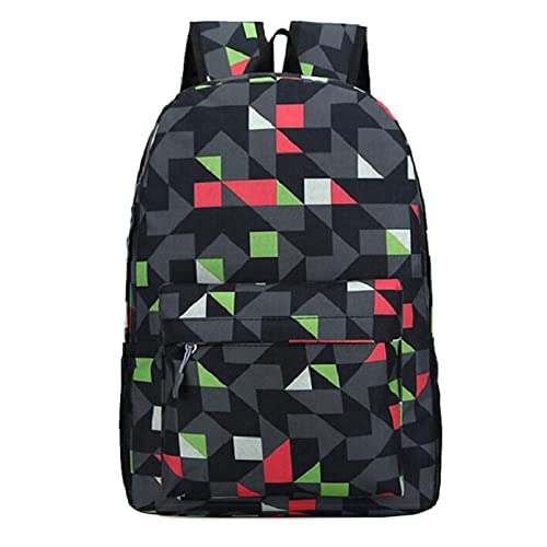 holexty Sac à Dos géométrique | Sac de Voyage Scolaire - Rhombus Lattice Imprimé Primaire Junior High University School Bag Bookbag Sacs à Dos pour Adolescents garçons Filles Cover