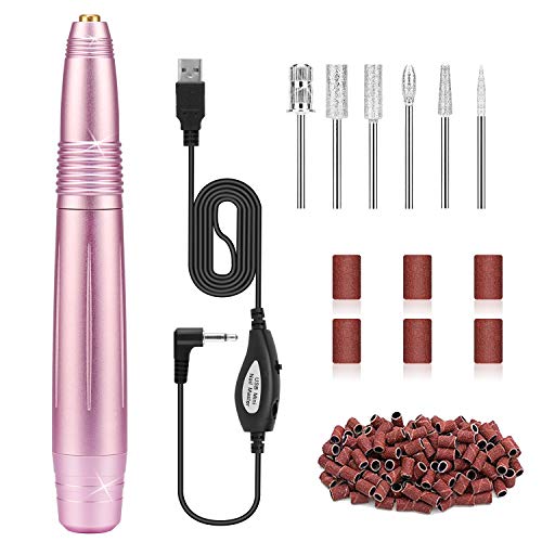 Elektrische Nagelfräser, Professionell Elektrische Nagelfeile Maniküre Pediküreset 25000u/Min USB Einstellbarer Geschwindigkeit für Nagelstudio/DIY-Maniküre