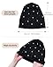 ACECHA Slouchy Beanie for Women, Black Rhinestone and Pearl Beanies hat, Fashion Slouch Skull Beanie Cap for Fall Winter