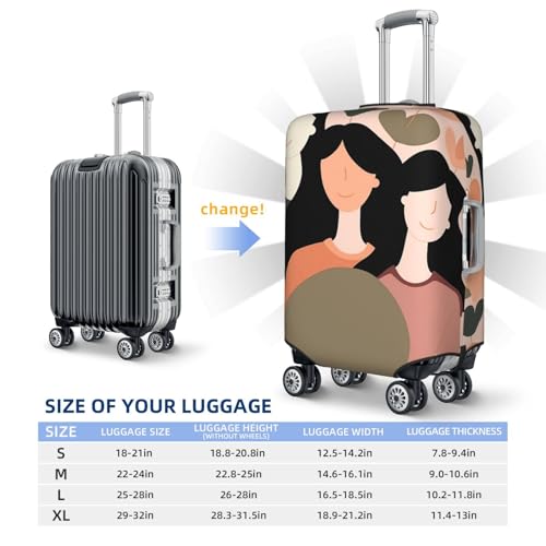 Travel Luggage Cover Happy women's day Suitcase Protector Elastic Washable Stretch Suitcase Protector Anti-Scratch Travel Suitcase Cover Fit 18-32 Inch Luggage2
