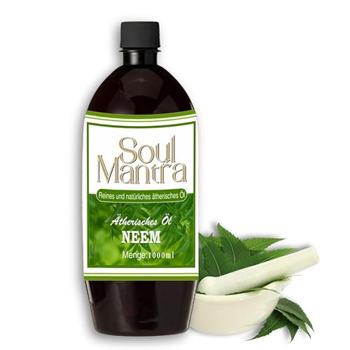 Soul Mantra Aceite de neem puro prensado en frío, 1 litro, protección natural para jardín y hogar