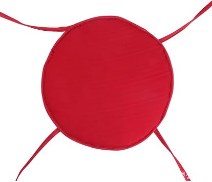 2 Pack Round Chair Cushions 12"/15" Indoor Outdoor Seat Cushion with Ties,Garden Patio Home Seat Cushion Soft Round Dining Kitchen Chair Pad Bar Stool Pad Dark Red,12inch