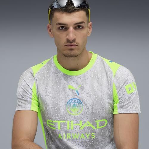 PUMA Manchester City FC Men's 3rd Jersey 25/26, Blue (Cool Weather x Pro Green), xs