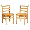 Ecr4kids three rung ladderback chair 16 seat height classroom seating honey 2 pack  urban country home decor