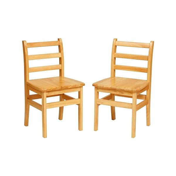 Ecr4kids three rung ladderback chair 16 seat height classroom seating honey 2 pack  urban country home decor