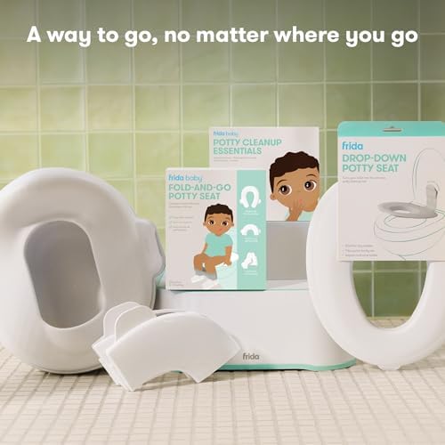 Frida Baby Drop Down Potty Seat, Potty Training Seat for Toddlers, Attaches Securely to Adult Toilet, Flips Up or Stays Down for Kid Ready Access, Easy to Clean, Secure, Stable & Easy to Install — view 6