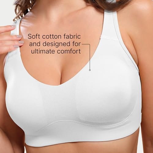 Image of Enamor Easy Slip-On and Back Keyhole Women's Cotton Everyday Beginner's Bra - Padded, Wirefree, Full Coverage - A106