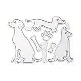 Fyore Metal Cutting Dies Stencil Template Mould for DIY Scrapbooking Album Paper Card Embossing Craft Decoration (3 Pcs Dog)