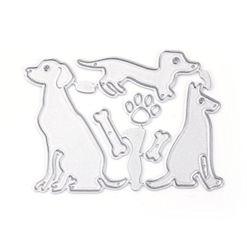 Fyore Metal Cutting Dies Stencil Template Mould for DIY Scrapbooking Album Paper Card Embossing Craft Decoration (3 Pcs Dog)