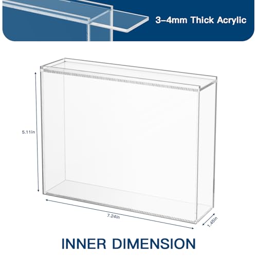 Image of Acrylic Video Game Box Protector for SNES N64 Games | 3MM Clear Display Case with Wall Mount, Compatible with SNES & N64 Game Box, Sturdy Acrylic Case for Collector, 1 Pack