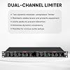 Audio Compressor, Professional Dual-Channel Rackmount Vocal Compressor/Limiter with Noise Gate, Sidechain Insert, and XLR/TRS Inputs for Studio, Live & Streaming