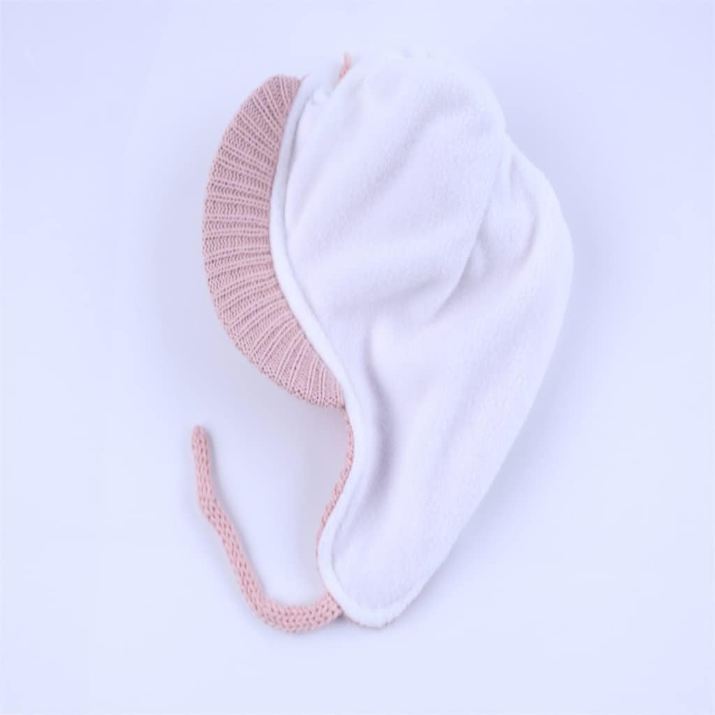 Baby Toddler Infant Kids Autumn and Winter Visor Knitted Hat Fleece Lined Warm Earflap Beanie Cap for Boys Girls