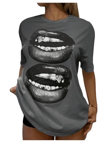 T-shirt surdimensionné femme Floerns à manches mi-longues pour l'été