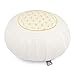 Coussin de méditation ZAFU ECO Nature avec broderie fleur de vie