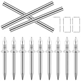 700 Stück Sockelleisten Nägel, Doppelseitiges Basiskabel Sockelleistennägel Verdeckte Nägel, mit 7-teiligem Steckschlüsselsatz, Geeignet für Beton-Sockelleisten in der Wohnraumgestaltung