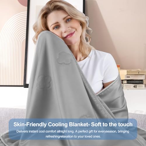 Image of Cooling Blanket King(90 inchx104 inch), Double-Sided Cold Blanket for Hot Sleepers