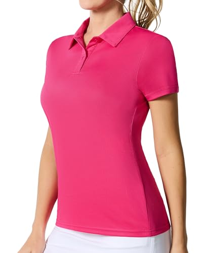 Image of Casei Womens Shorts Sleeve Polo Golf Shirts Quick Dry UPF 50+ Tennis Pickleball Top Collared Casual Work Athletic Shirts