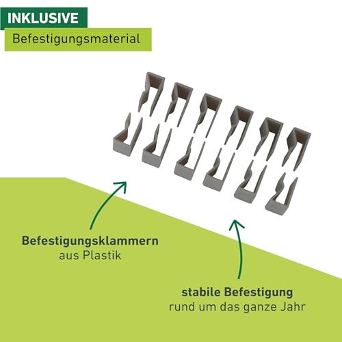 Windhager Lichtschachtabdeckung Gewebe aus Fiberglas inkl. Befestigungsklammern, Kellerschachtschutz, Schutzgitter für Kellerschacht, 60 x 135 cm, 03658, Anthrazit, Fieberglas