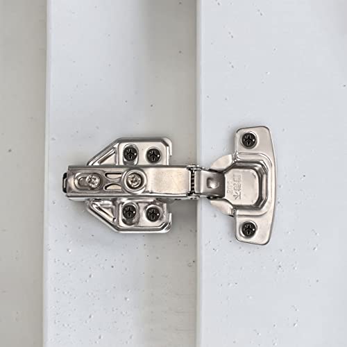 1 Pair/2 Pcs Full Overlay Soft Closing Cabinet Hinges, Face Frame Clip On Cabinet Door Hinges, Soft Close 1/2 Inch Overlay Kitchen Cabinet Cupboard Door Hinges (Item Package Quantity：1) #TOP5
