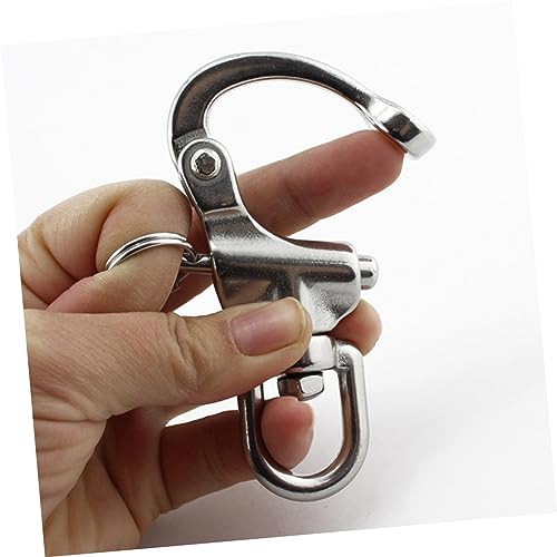 INOOMP 2 Peças Fivela De Liberação Rápida De Aço Inoxidável Manilha De Pressão Manilha De Corrente M