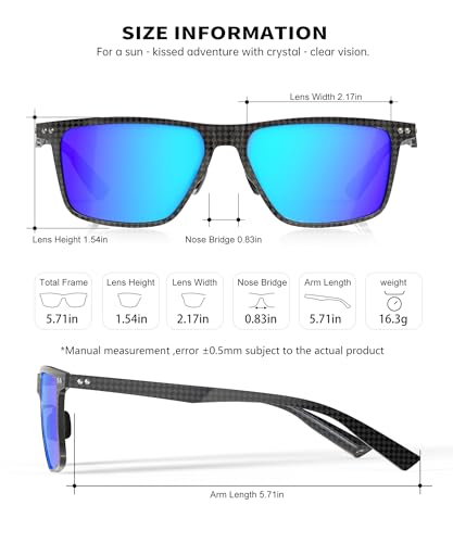 Image of ANYLUV Mens Sunglasses Polarized Upgraded Carbon Fiber Temple Sun Glasses Fashion Driving with UV Protection