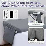 Vekkia 2-in-1 King Bed Wedge Pillow for Headboard Gap, Mattress Gap Filler Pillow to Cover 0-6" Gap, Bed Wedge Gap Filler with High-Density Foam, Removable Washable Cover, Gray, 76"x10"x8.5"